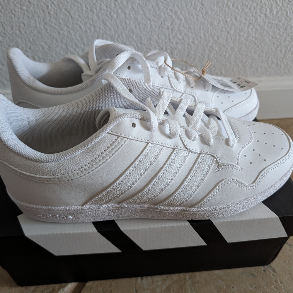 Adidas White Court-Style Sneakers
